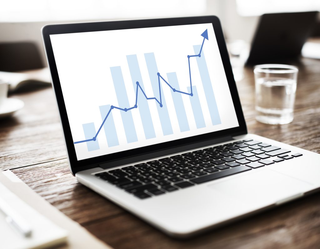 laptop statistieken online groei
